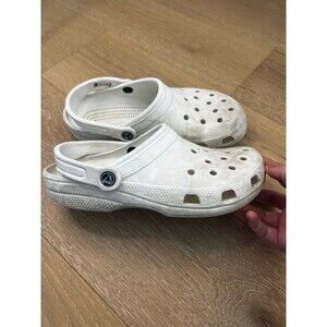 White Crocs Clogs unisex men's 7 women's 9